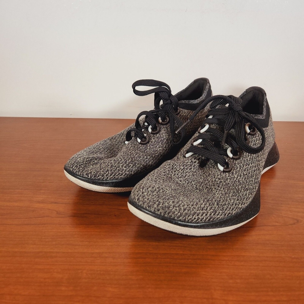 Allbirds Tree Dasher Men's Size 13.5 Black White Athletic Running Shoe Sneaker